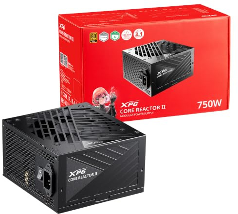 Adata XPG Core Reactor II - Fuente de alimentación - 750 W, 80 Plus, dorado, PCF activo, modular, con cable