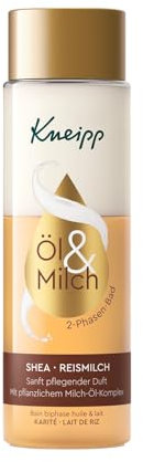 Kneipp Bagno in 2 fasi Shea Latte di riso, lussuoso additivo da un complesso vegetale di latte, olio di karitè e latte di riso, pulizia delicata e cura delicata, 250 ml