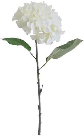 Elements Hortensien Künstliche Blume Stiel Gefälschte Blumen für Heimdekoration 6 Stück Weiß