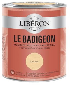 Libéron Le Badigeon meubles, poutres et boiseries, Bois brut 0,75L | A base d'ingrédients d'origine végétale, Décore en conservant le veinage du bois, Résist à l'eau et aux taches