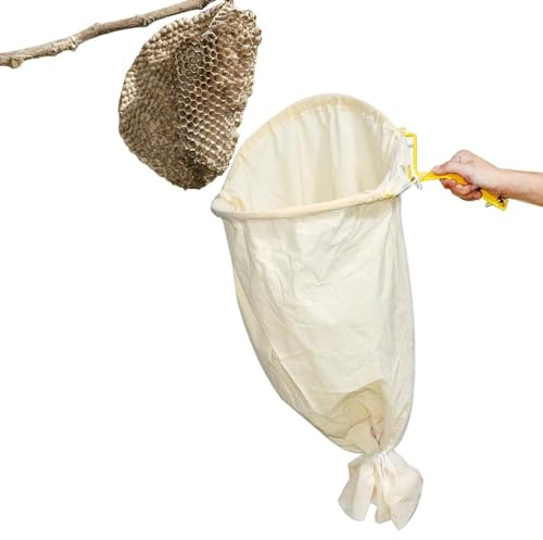 Filet attrape-abeilles – Piège à abeilles | Piège à abeilles portable avec base verrouillable, filet attrape-mouches télescopique pour apiculteurs