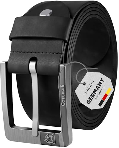 Cartvelli Premium Ledergürtel Herren Made in Germany mit Geschenkbox Echt-Leder Herrengürtel Vollleder - Jeansgürtel 40mm Anzug jeans chino pants