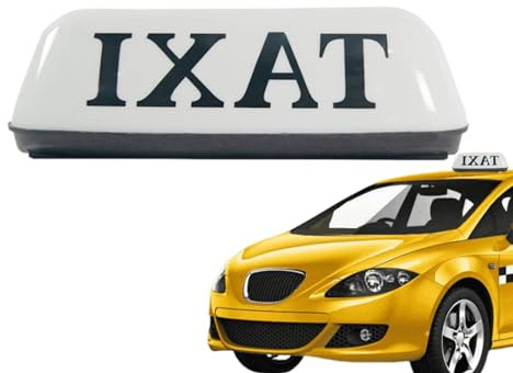 Taxi-Licht, Taxi-Lichtschild für Auto, Vintage-Taxi-Dachschild – LED-Taxi-Schild, Taxi-Leucht-Dachlampe, Taxi-Schild für Auto, Retro-Taxi-Dachschild, Taxi-Kontrollleuchte, Taxi-Dachoberlicht, 12-V-Tax