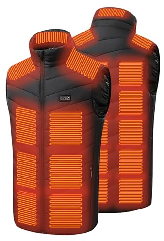 HAOLEI Heated Gilet for Men/Women UK Electric Heated Vest Washable USB Heater Heated Waistcoat Winter Heated Body Warmer 26 Heating Zones Plus Size Heated Jacket for Motorbike(No Charger)