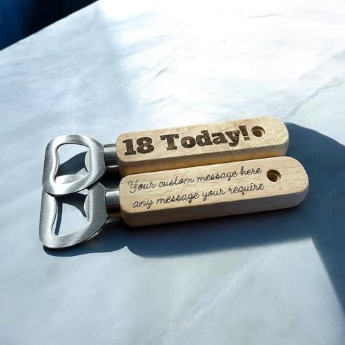 18th Birthday Bottle Opener – Engraved Personalised Design