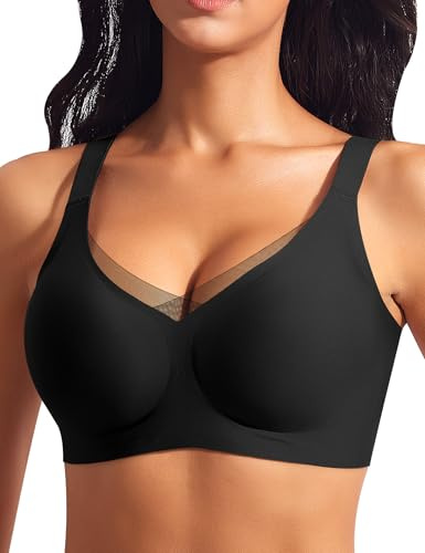 Ganado Sujetador sin Aros Encaje Sujetadores Mujer sin Costuras Push Up Relleno Bralette Comodos