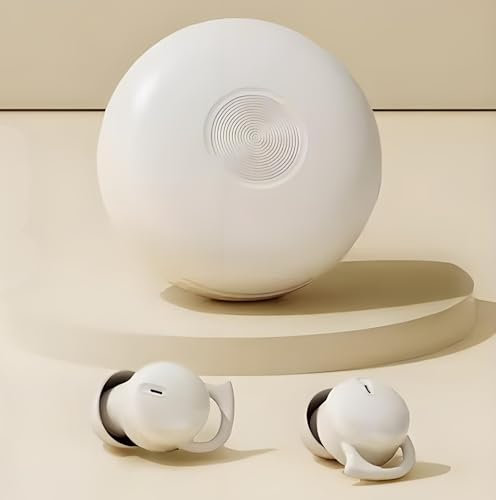 Auriculares para dormir inalámbricos, invisibles Bluetooth 5.3, sonido HiFi, impermeables, mini auriculares para dormir con diseño ultraligero para dormir de lado, ajuste cómodo/bloqueo de ruido