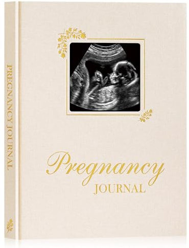 Lanpn My Pregnancy Journal Memory Book for First Time Mom, 156 Page Pregnant Announcement Must Have Planner, Pregnancy Tracking Diary Mom to Be Scrapbook Keepsake Gift for Expecting New Parent Beige