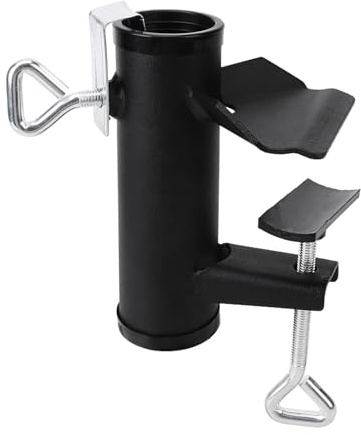 Patio Umbrella Clamp Outdoor Umbrella Holder Bench Buddy Deck Umbrella Stand,Metal Clamp Holder Clip Beach Fishing Umbrella Mount Clamp for Deck,Bleachers,Tailgates,Railing,Boats,Poles,Fences