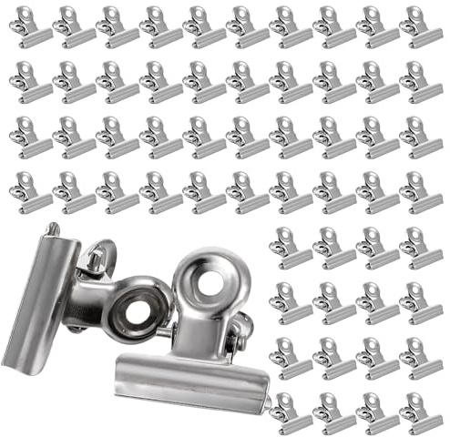 80 Stück Fotoklammern Foldback Klammern, Kleine Klammern für Fotos Aufhängen, 22mm/0.87inch Multi-function metallklammern Briefklemmer, Binder Clips für Fotos, Tüten Und Bürobedarf (Silber)