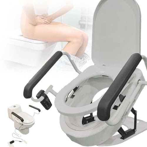 Rialzo Elettrico for WC, con Sedile Diviso a 180° e Doppio bracciolo, Funzione di Riscaldamento del Sedile e Resistenza a 150 kg (330,69 libbre), Supporto Robusto, for disabili