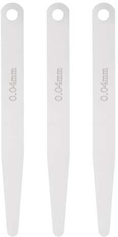 QUARKZMAN 3 Pezzi Spessimetro Metrico 0.04mm Lama Singola Ovale Spessimetro In Acciaio Inossidabile 3CR-13 Strumento Di Misurazione Per Riparazione Valvola Chitarra Spark Plug