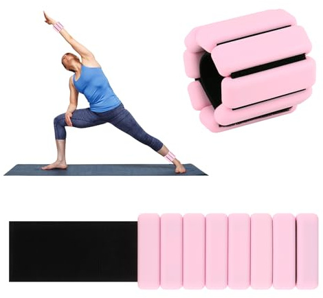2PCS Gewichtsmanschetten, Gewichte für Beine und Arme(je 0,45 kg), Ankle Weights, Gewichtsmanschetten Fuß,Handgelenk Gewichte für Yoga,Tanz, Pilates, Barre, Joggen, Aerobic, Walking, Gehen