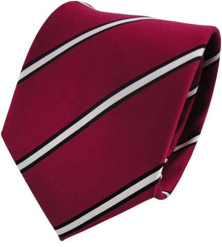 TigerTie Designer Seidenkrawatte in gestreift - Breite 8 cm