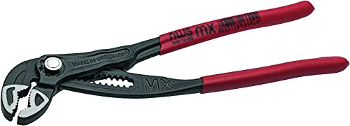 NWS 166-12-180-SB Maxi MX Waterpump Pliers, Silver/Red