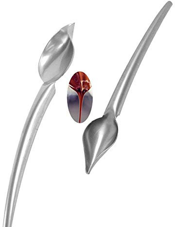 Hofumix - Juego de 2 cucharas de acero inoxidable, para dibujo culinario de precisión con salsas, fondant y crema, para decoración de pasteles