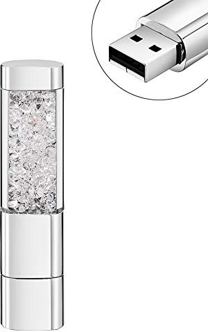 GARRULAX USB Flash Drives, Upgraded Waterproof 16GB / 32GB Lovely Diamond Style USB 2.0 Data Storage Memory Stick Pendrive Gift