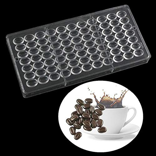 Stampo in policarbonato a 77 fori per cioccolatini 3D per realizzare cioccolatini fai da te per PC, gelatina, budino, cioccolatini, stampi per cioccolatini, stampi antiaderenti per cubetti di ghiaccio