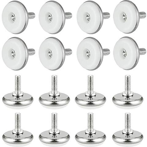 GOLRISEN 30 STK Verstellbare Möbelfüße M6*30mm Regulierschraube Möbelfüße Rund Nivellierfüße Stellfüße Leveling Füße Höhenverstellbare Schraubfüße Sockelfüße Füße für Möbel Tisch Schreibtisch (M6)