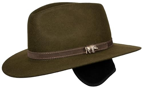 Hubertus - Sombrero de Caza con Adorno de Cuernos y Orejeras, 61