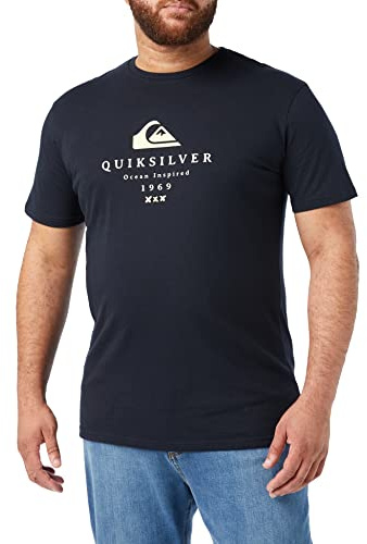 Quiksilver Men's First Fire - T-shirt for Men T shirt, Navy Blazer, S UK