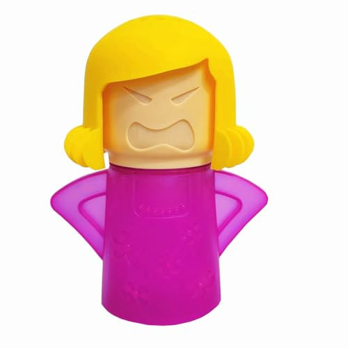Limpiador de microondas, limpiador de horno de microondas, equipo de limpieza a vapor de alta temperatura, herramienta de refrigerador, desodorizado, fácil de limpiar, añade vinagre y agua, Angry Mama