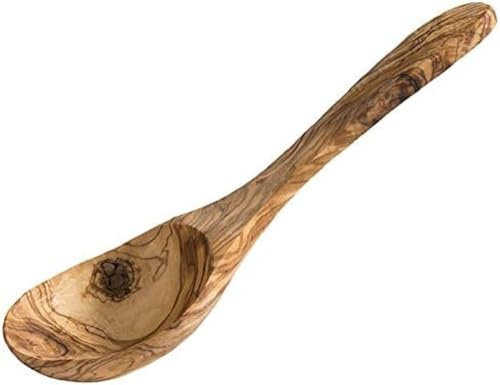 Cuchara APS Olive de madera de olivo sostenible, cuchara de madera, cuchara de servir, 26,5 x 9,5 cm