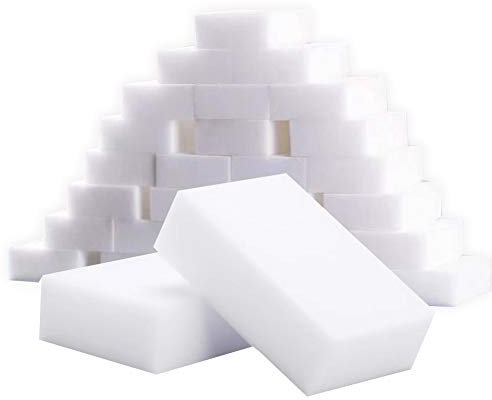 50 Magische Schwämme, Melaminreiniger, frei von Chemikalien. Professionell entfernter Schmutz kann in bestimmte Größen geschnitten Werden. Reinigungskissen Gummi extra groß 10X7X3 cm