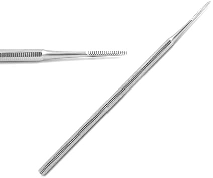 MEDSPO Professional Ingrown Toe Nail Cutters Clippers Pliers | Side Cutters Straight Curved | Beauty Gouges | Cuticle Pushers Skin Knife (Toe Nail File Single Ended)