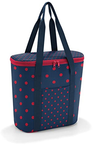 reisenthel thermoshopper Kühltasche für den Einkauf oder das Picknick mit 2 Trageriemen Aus wasserabweisendem Material, Couleur:Mixed dots red