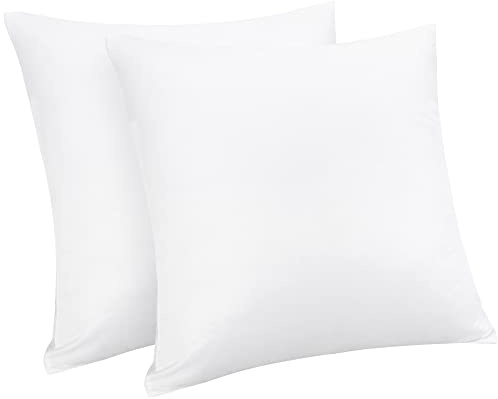 PiccoCasa Kissenbezug Bambus kopfkissenbezug 80x80cm kühlend Kissenbezüge 2er Set mit Reißverschluss atmungsaktiv Ultra weich Kühlkissen Schlafkissen Weiß 80x80cm