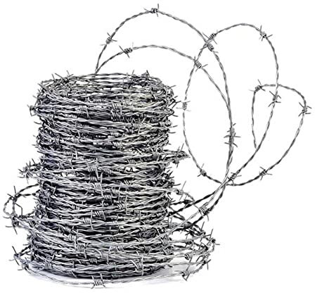 AWSAD Stacheldraht Aus Stahldraht Drahtzaun Drahtgitter Anti-Klettern Diebstahlschutz Zaun Maschenzaun Sicherheitsmaßnahmen für Zaun (Color : 1.8mm Steelwire, Size : 60M)