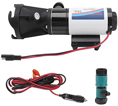 CHICIRIS Macerator Pump, 12V RV Waste Self Priming Sewage Pump with Hose Discharge Port for Boat Marine RV (45LPM 12GPM)