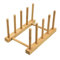 Portapiatti per armadietti da cucina Tagliere in legno di bambù Vassoio Scolapiatti Scolapiatti, Organizzatore per armadietto da cucina per piatto/tazza/coperchio pentola (1, 4 slot)