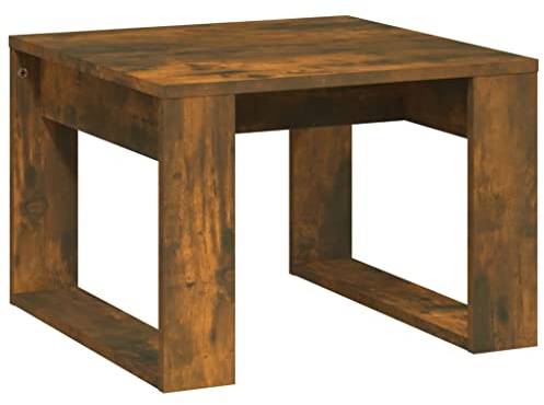 vidaXL Sidobord rökfärgad ek 50x50x35 cm konstruerat trä
