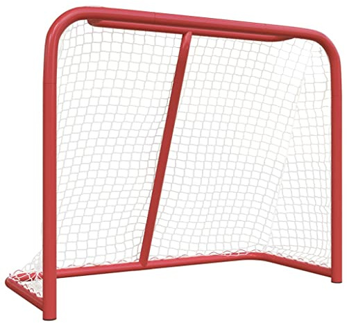 vidaXL Porta da Hockey Rossa e Bianca 183x71x122 cm in Poliestere