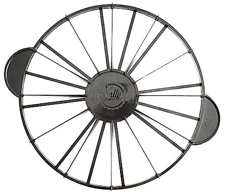Sallys Torteneinteiler - 12/16 Stücke - ⌀ 27 cm - schwarz, beidseitig wendbar und aus hochwertigem Kunststoff, Tortenbodenschneider, Kuchengitter, Backutensilien