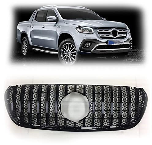 WMTCNC Kühlergrille Schwarzer Frontgrill Im GT-Stil, Obere Stoßstange, Ansaughaube, Mesh-Kit, Gitterrost, Grill Für Benz X-Klasse 2018-2020