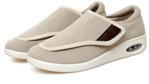 Scarpe Terapeutiche Per Diabetici Da Donna Scarpe Da Corsa Scarpe Alluce Valgo Piedi Gonfi, Scarpe Da Ginnastica Leggere E Traspiranti Antiscivolo Scarpe Ortopediche Per Artrite Edema,Khaki-40 EU