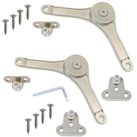 Braccetto a Leva Snodo, Klok FERRARI, per Ante a Ribalta e Vasistass, Può essere istallato sia a DX che a SX. (SNODO KLOK in Zama per Ante Legno, 2, Pezzi)