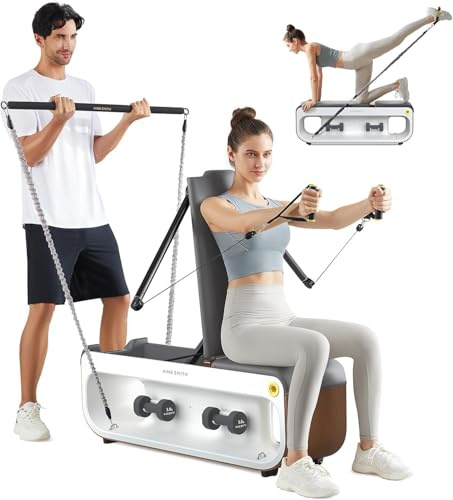 KINGSMITH Hantelbank Klappbar Verstellbar, Multifunktions Training Bank für Ganzkörper-workout mit Hanteln, Hantelbänke für die ganze Familie