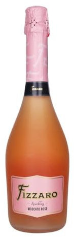 Fizzaro Sparkling Moscato Rosé - Sweet, Fruity, Lightly Bubbly Italian Rosé Wine - 750ml Bottle, Ideal for Celebrations, Brunch, and Dessert Pairings