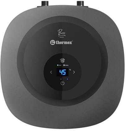 Thermex Buono Warmwasserspeicher 30 L Untertisch – digitales Display, Temperaturregelung, 1500 W, 230 V, 7,5 bar – energiesparend, Edelstahlgehäuse, modernes Design, Schwarz