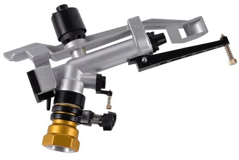 Arroseurs d'irrigation agricole à impact à 360 ° avec buse - Pistolet d'arrosage pour grande surface - Pour jardin (métallique)