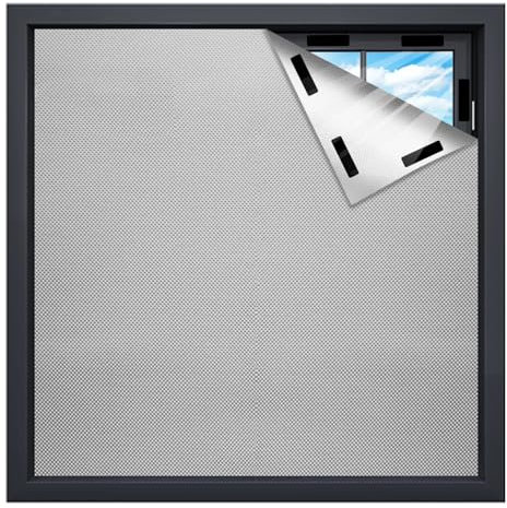 Versatile Portable Roller Blind-Stick On Blackout Curtains for Windows,Temporary Curtains, Any Size and Shape-Bedroom,Indoor & Outdoor-Blackout Blind-Gray