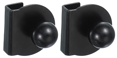 PATIKIL Maniglia Per Porte In Vetro 7/8 Acciaio Inossidabile 2Pcs Clip Per Porte Senza Foratura Maniglie Pomelli Con Viti Per Vetro Doccia 5-8mm Armadio Cassetto VetrinaNero