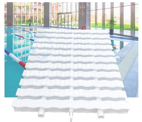 YINMAN Rejilla De Drenaje para Piscina, Cubierta De Drenaje De Piso De Rejilla De Plástico Corrugado, Filtro De Drenaje De Ducha Empalmado De 3 Orificios(White,18x100cm/10 Pieces)
