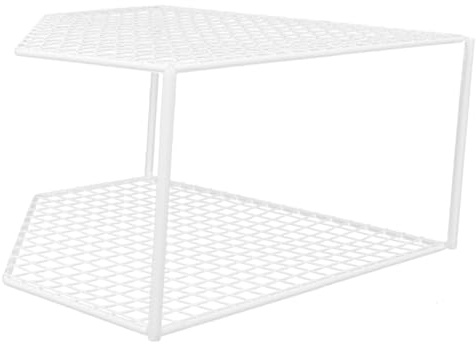EPIGEIST Mensola Angolare da Tavolo in Organizer per Pentole con Drenaggio per Cucina Bagno Soggiorno Ripiano per Angoli Supporto Multiuso per Padelle e Utensili