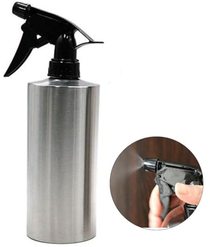 Gettimore 250 ml Edelstahl-Ölsprühflasche für Olivenöl, Essig, Sojasauce und Zitronensaft, feiner Sprühnebel für Grillen, Backen, Salatdressing und Brotkochen, lebensmittelechte Matte
