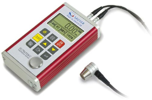 Sauter TU 80-0.01US - Spessimetro di materiale ad ultrasuoni, Sonda esterna per raggiungere facilmente i punti piú difficili, Campo di misurazione [Max]: 80 mm, Divisione [d]: 0,01 mm, Sonda Ø: 6 mm,